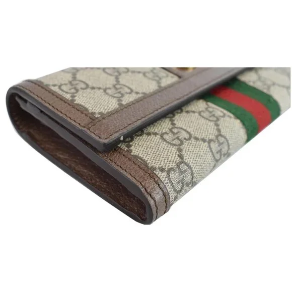 GUCCI  Ophidia GG Continental Supreme Canvas Wallet Beige - Picture 7 of 12